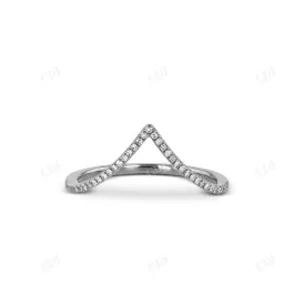 0.12CTW Round Curved Lab Grown Diamond Band