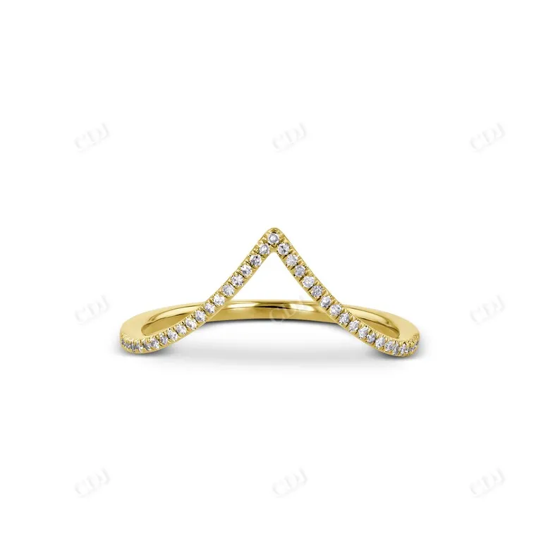 0.12CTW Round Curved Lab Grown Diamond Band