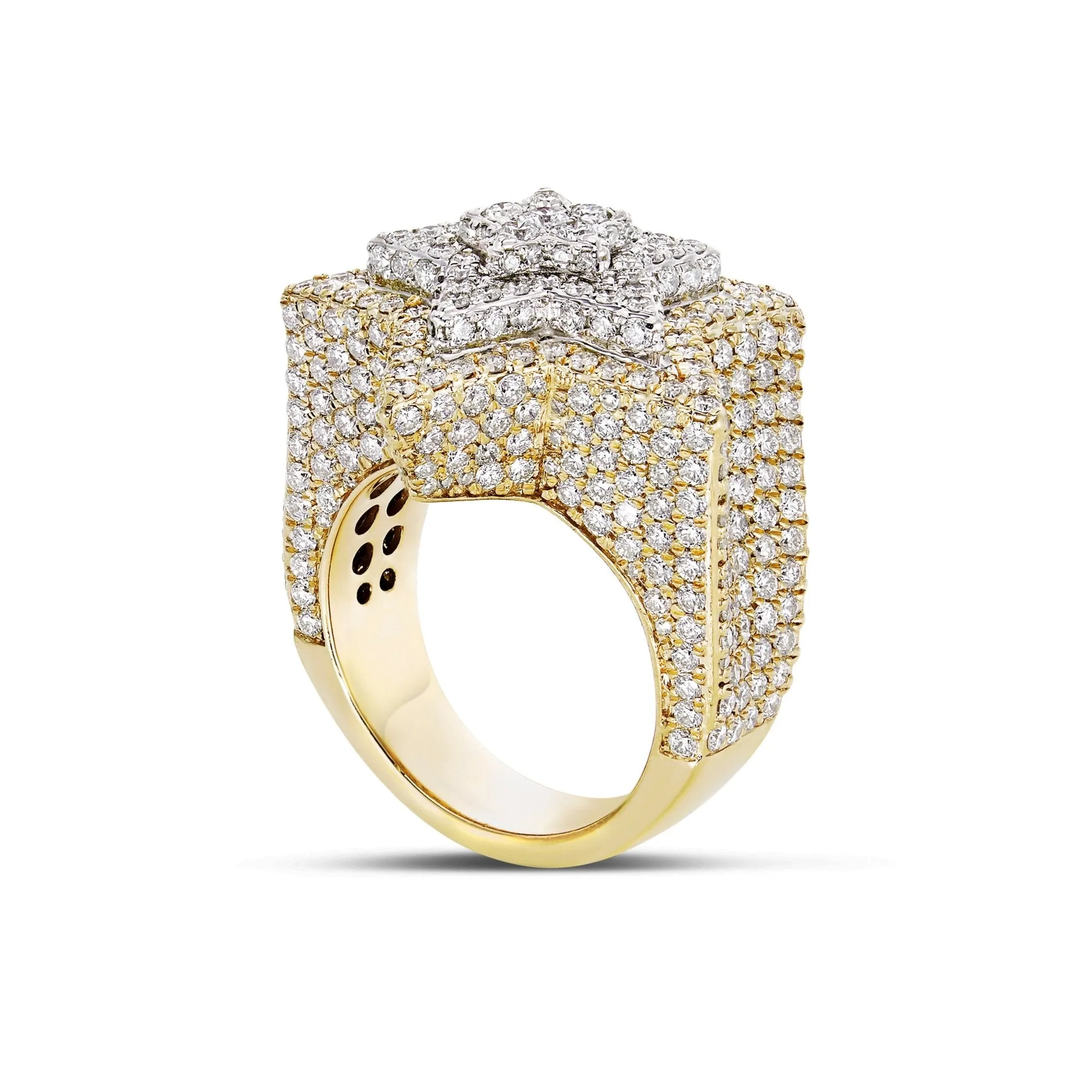 10K Gold 9.40ct Star Shaped Diamond Ring