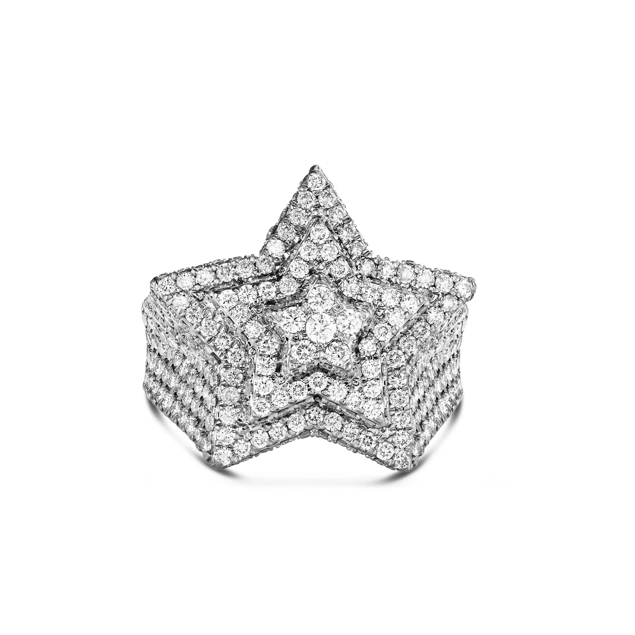 10K Gold 9.40ct Star Shaped Diamond Ring