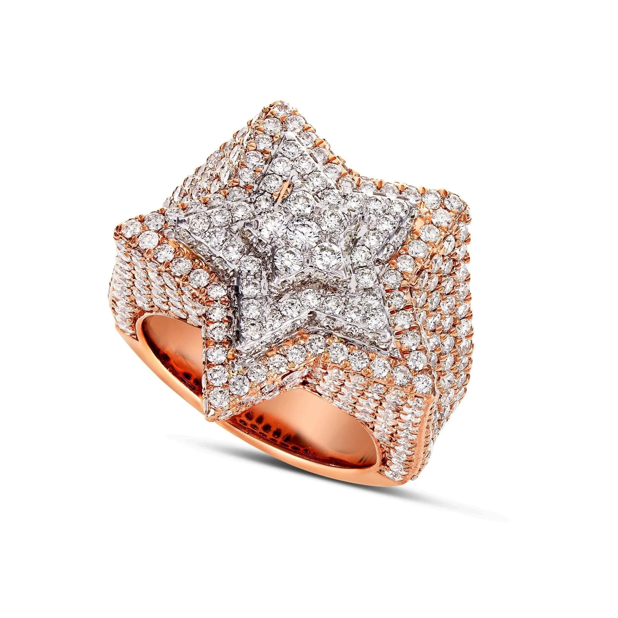 10K Gold 9.40ct Star Shaped Diamond Ring