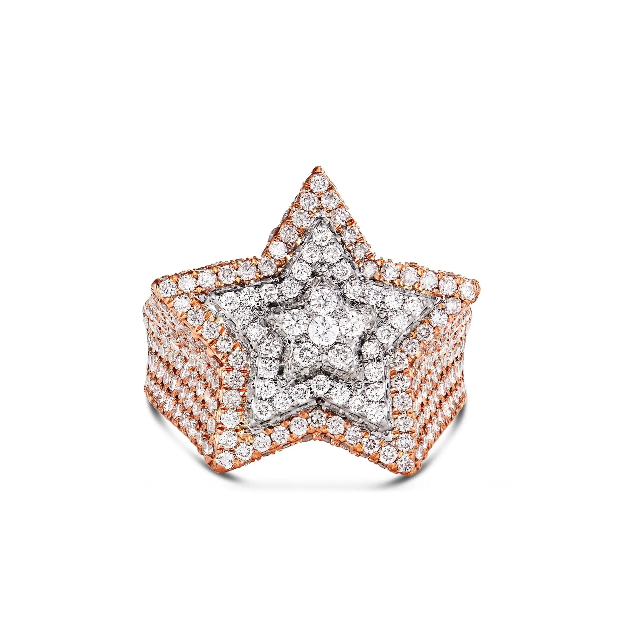 10K Gold 9.40ct Star Shaped Diamond Ring