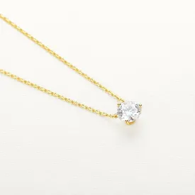 14K Gold Chain Necklace with GRA-Certified Moissanite