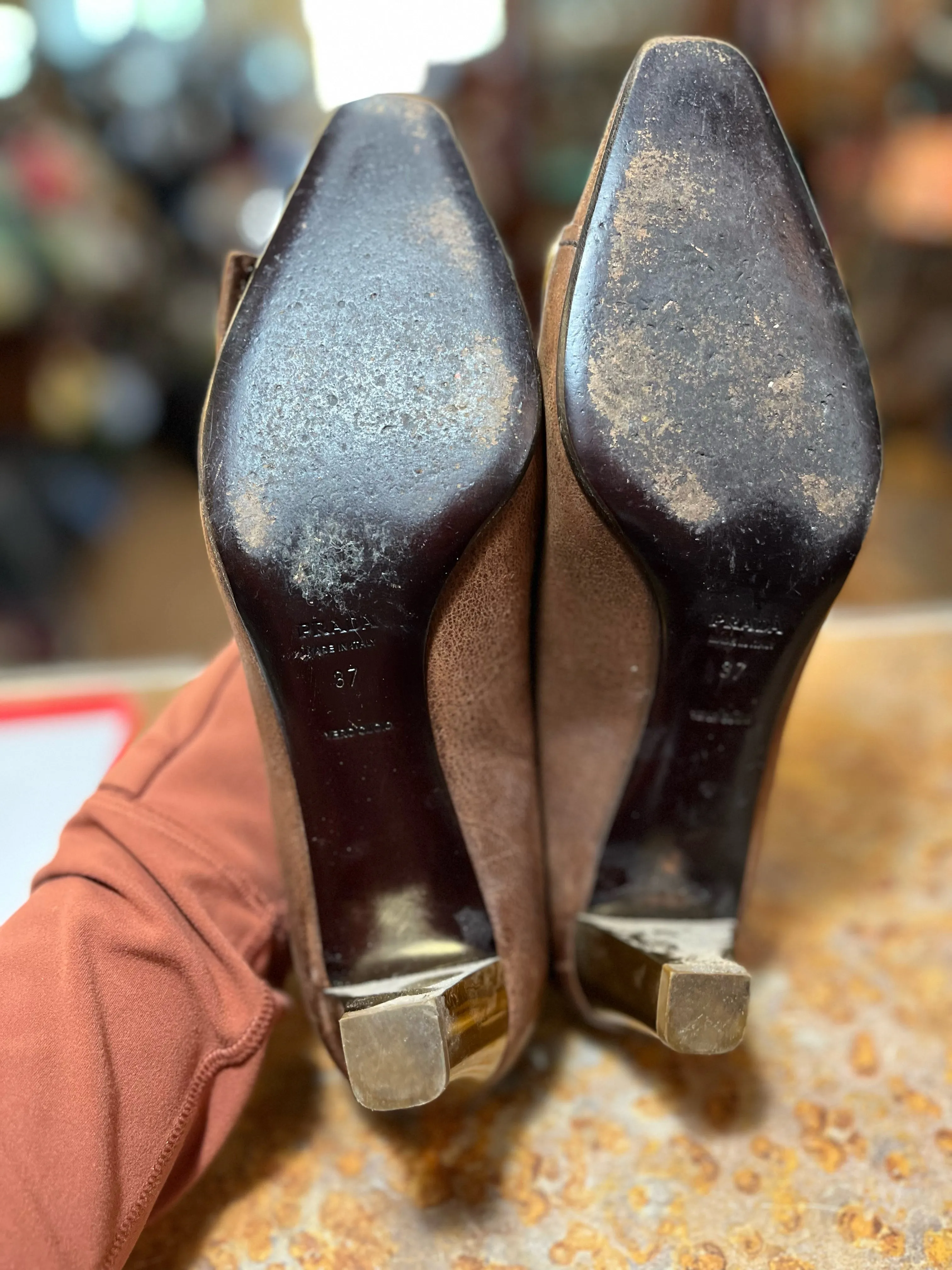 37 Prada Brown Heels