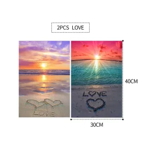 5D Diamond Painting Kits | 2PCS | DIY Art Craft Set | 40x30cm for Adults & Kids