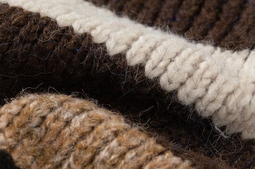 Abby Contrast Striped Chunky Knit Cardigan