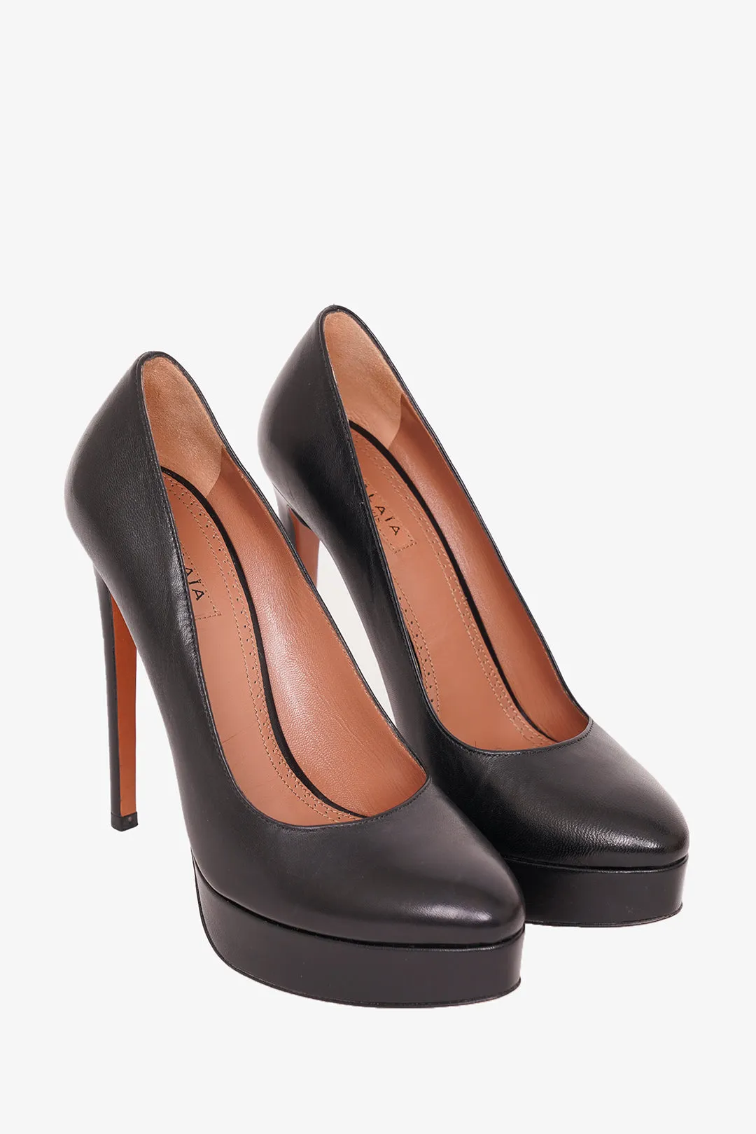 Alaïa Black Leather High Heels Size 37.5