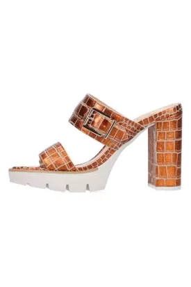 Alexis Copper Croc Heel