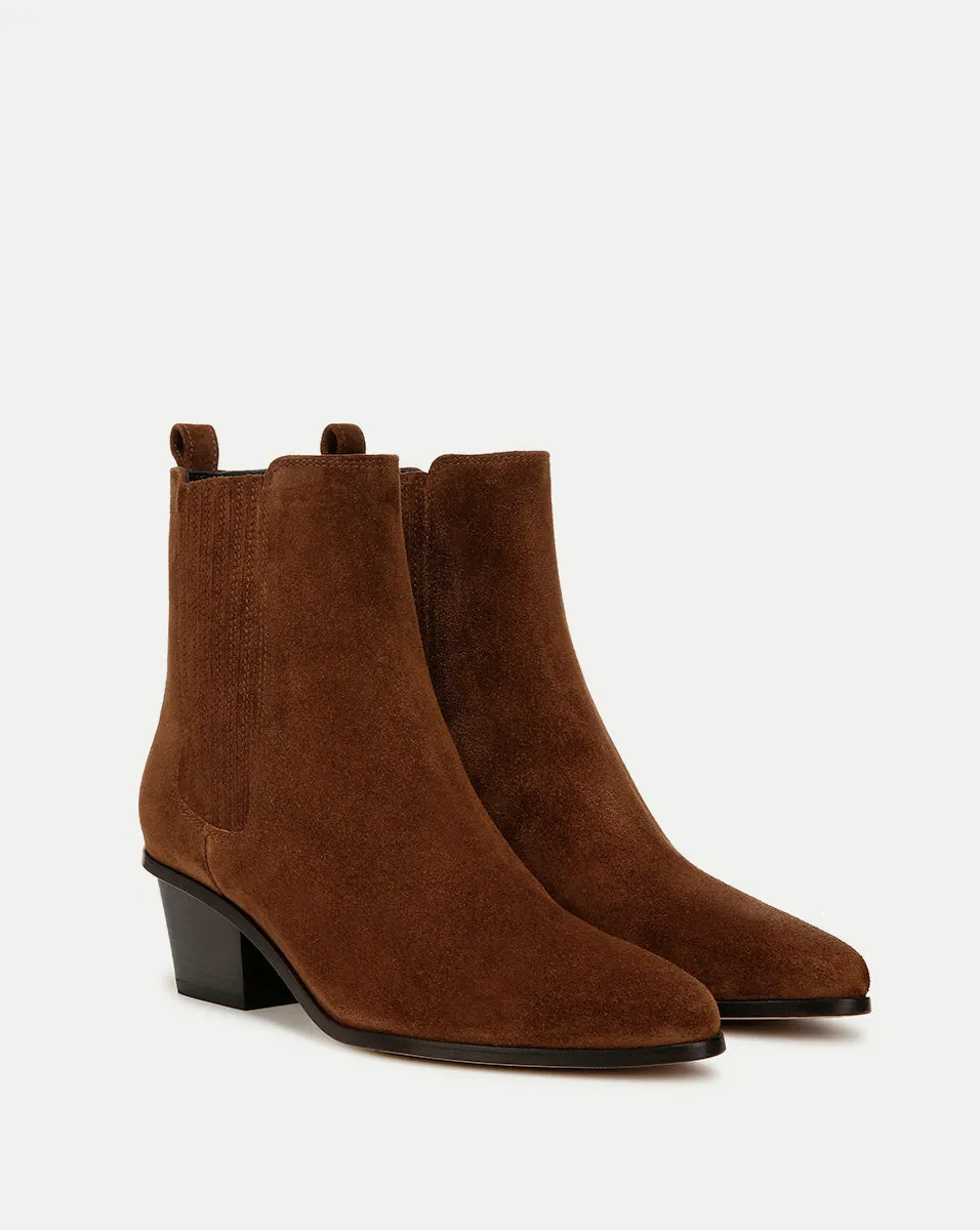 Premium Alina Suede Ankle Bootie for Women