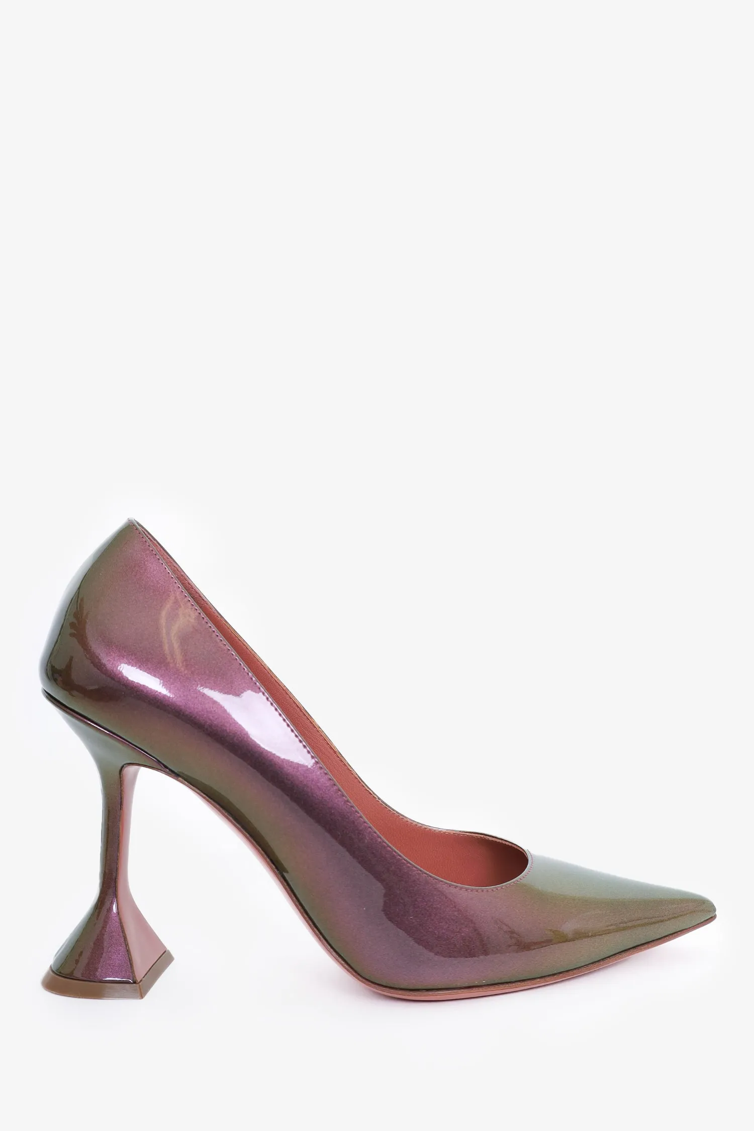Amina Muaddi Patent Leather 'Ami' Pointed Heels Size 40