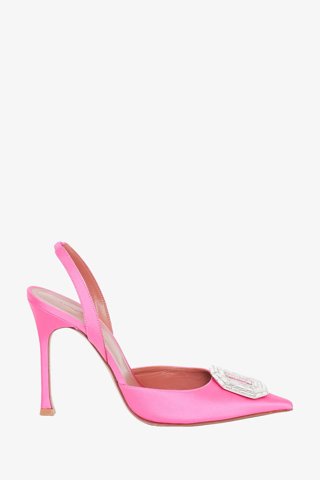 Amina Muaddi Pink 'Camelia' Sling Pumps Size 40.5