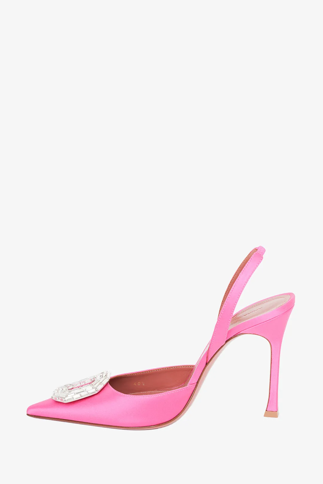 Amina Muaddi Pink 'Camelia' Sling Pumps Size 40.5