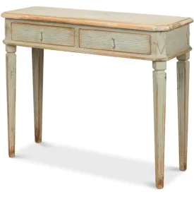 Antique Sage Farmhouse Console Table
