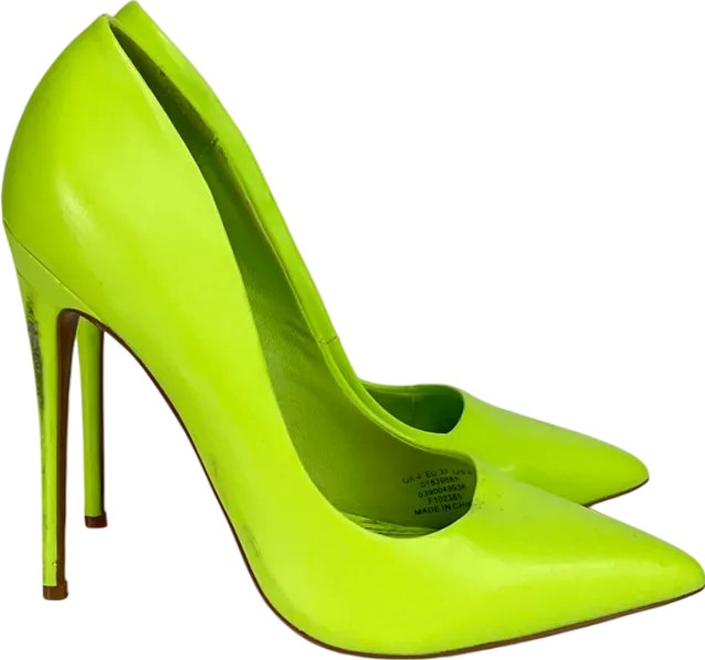 ASOS Lime Green Pointed Toe Stiletto Heels UK 4 EU 37 👠