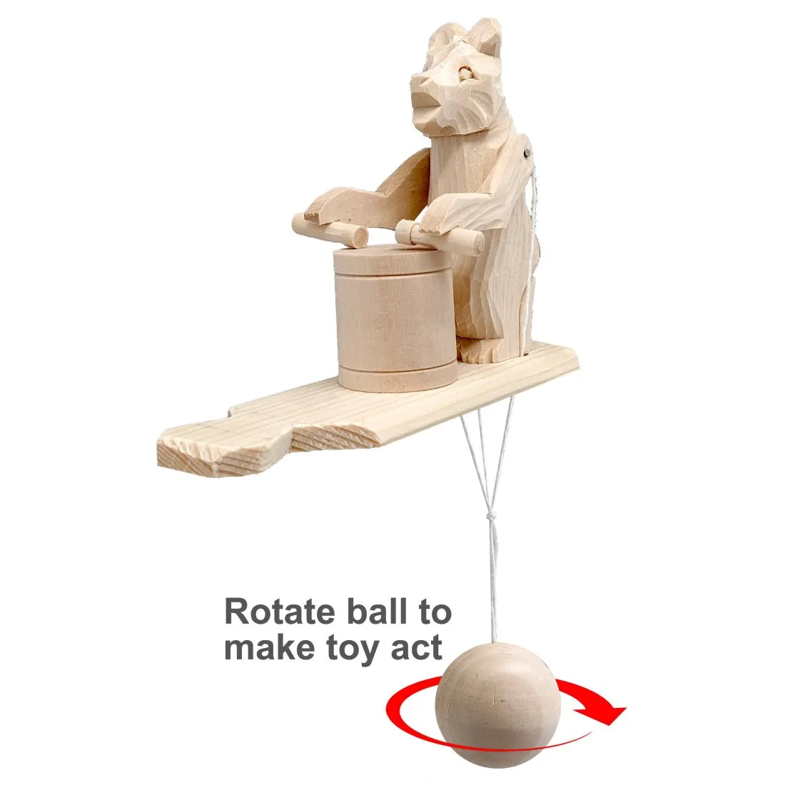 Athlete Bear Animated Spinning Old|world Décoration by G. DeBrekht - Wildlife Holiday Décor - 191000-03