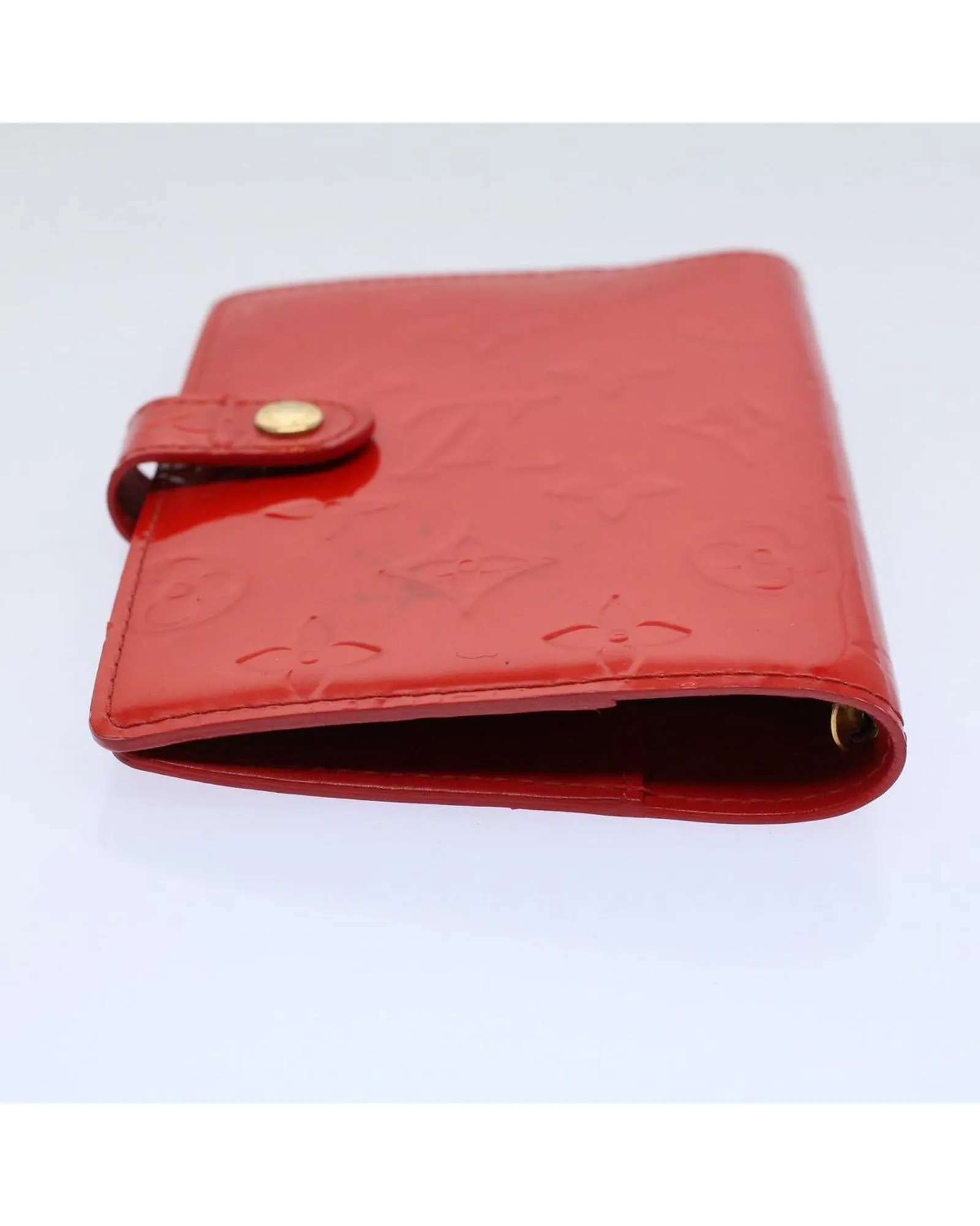 Authentic Louis Vuitton Monogram Vernis Agenda PM Day Planner Cover Red