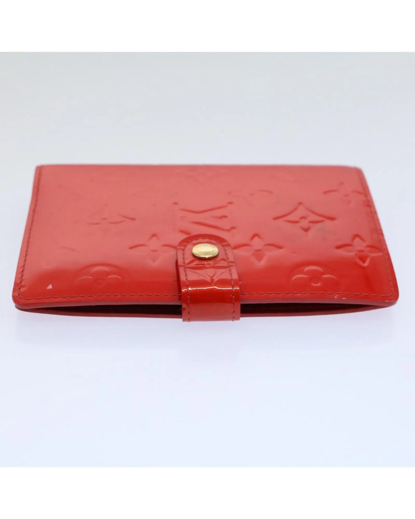 Authentic Louis Vuitton Monogram Vernis Agenda PM Day Planner Cover Red