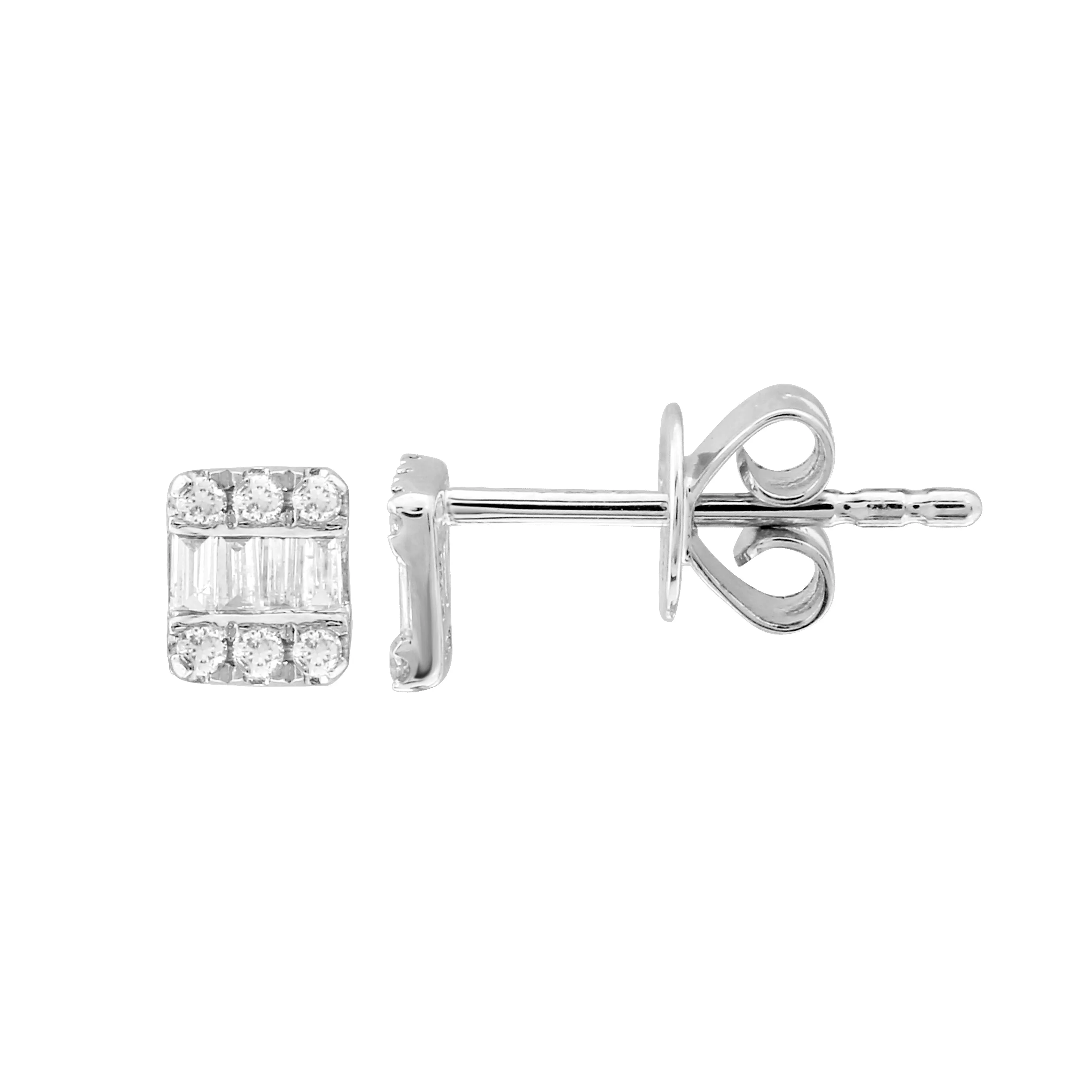 Baguette Channel Studs