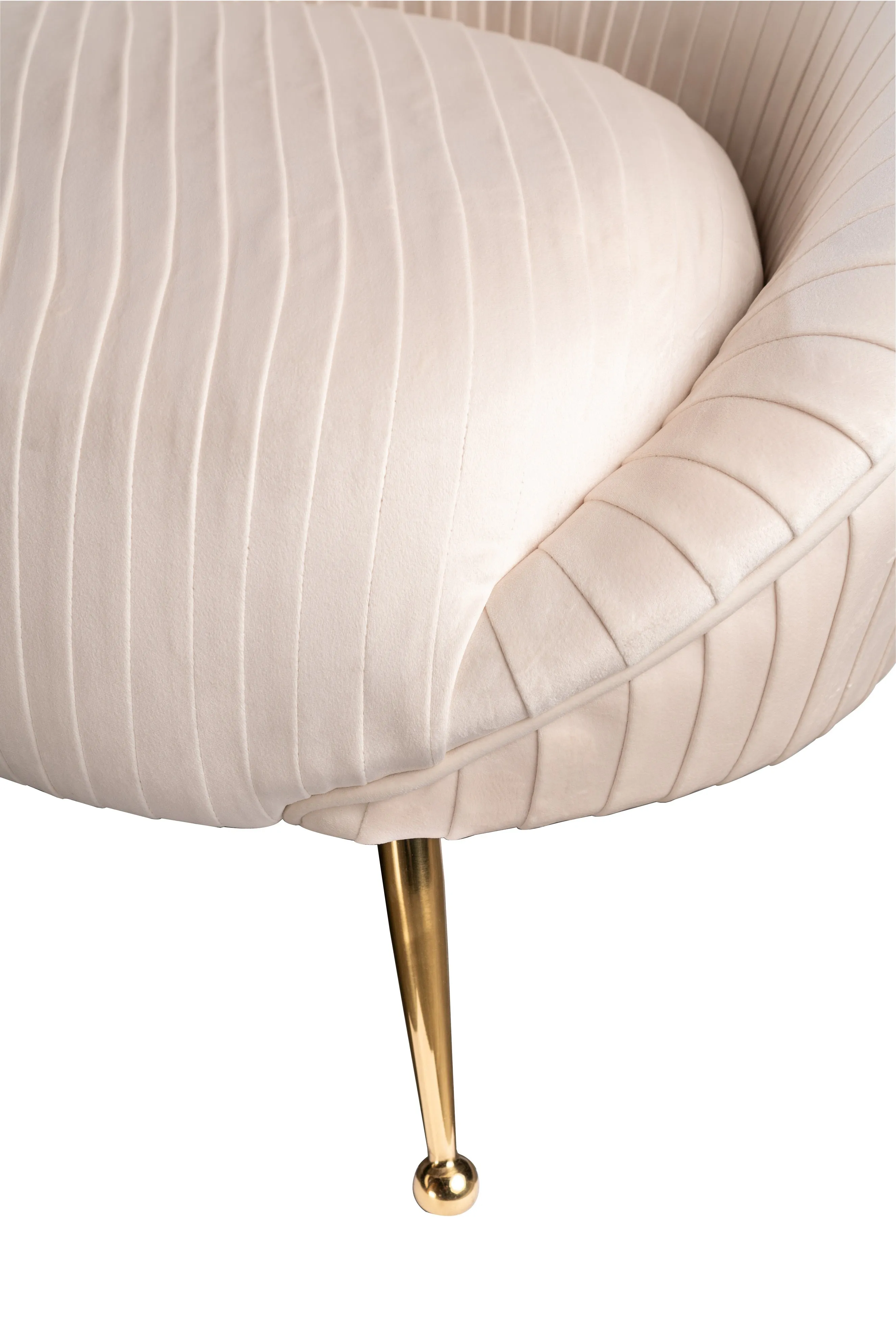 Beatrice Curved Sofa in Off White