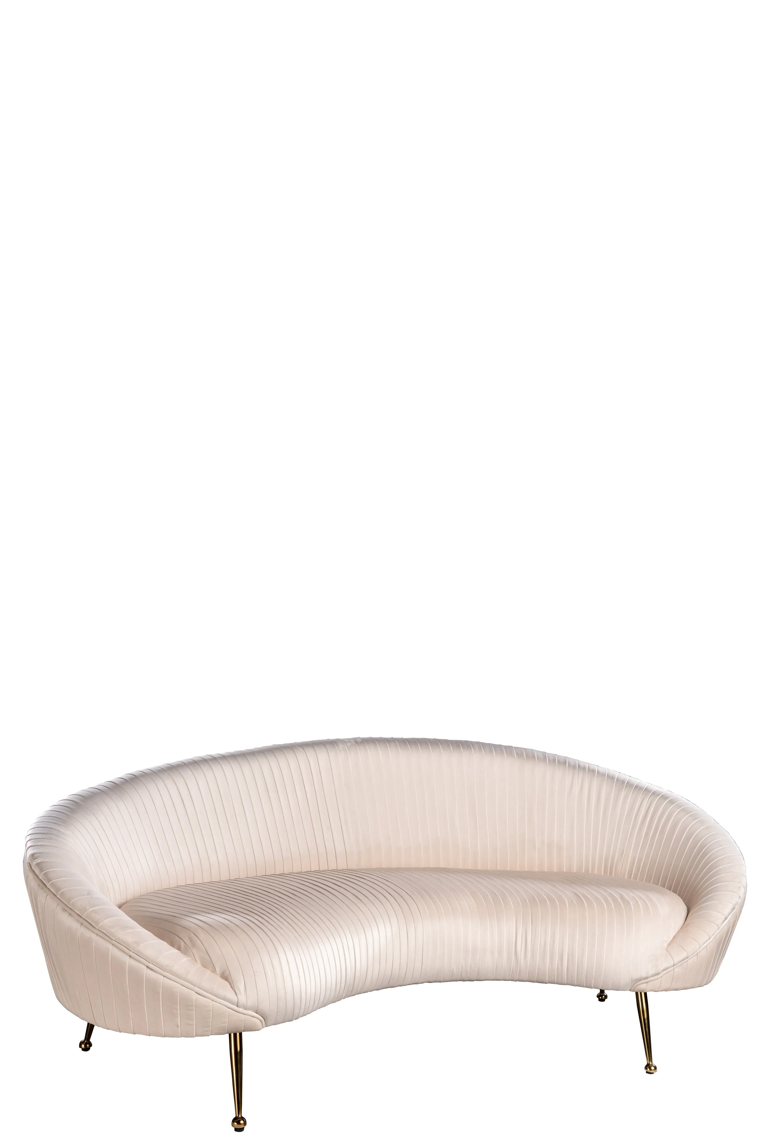 Beatrice Curved Sofa in Off White