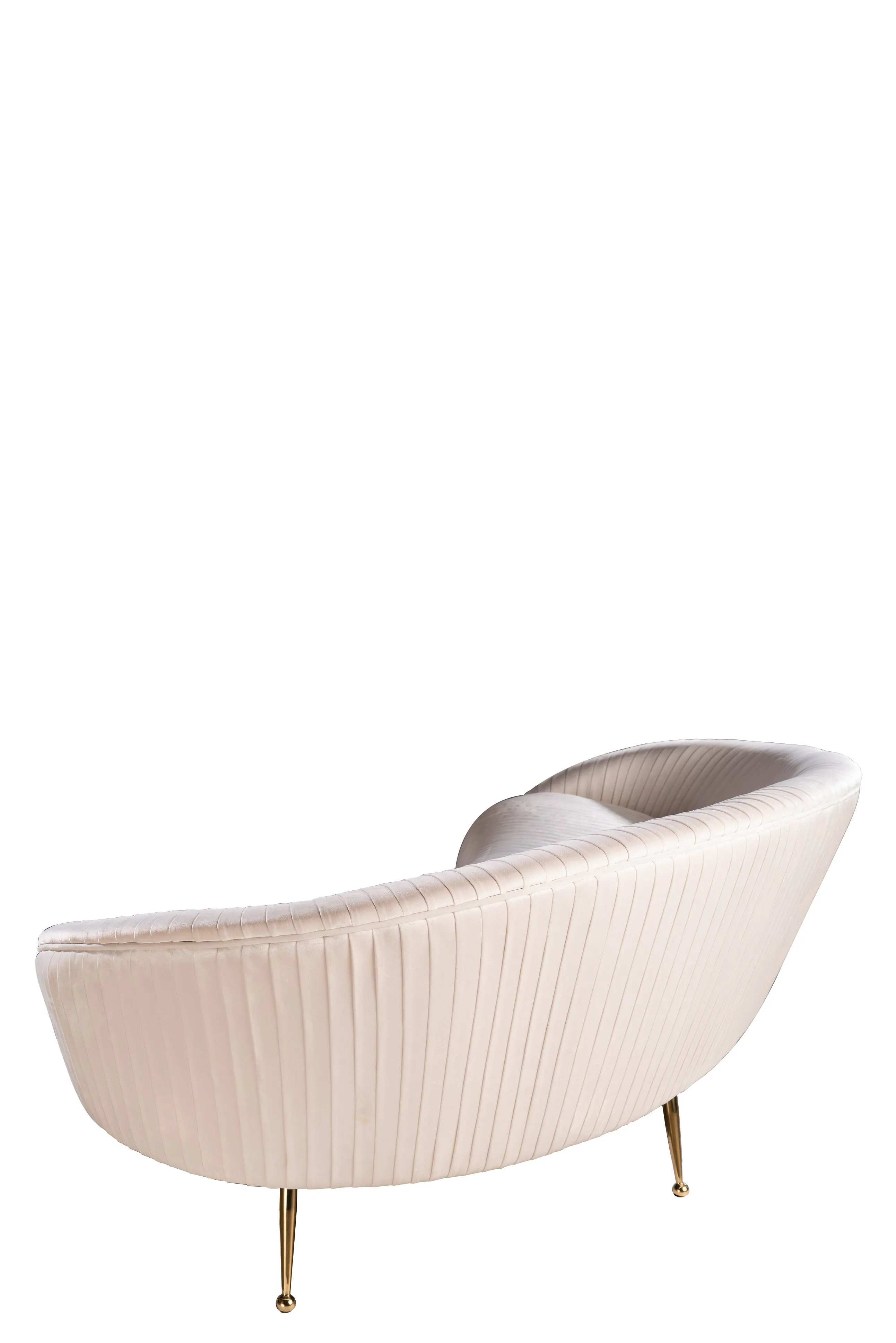Beatrice Curved Sofa in Off White