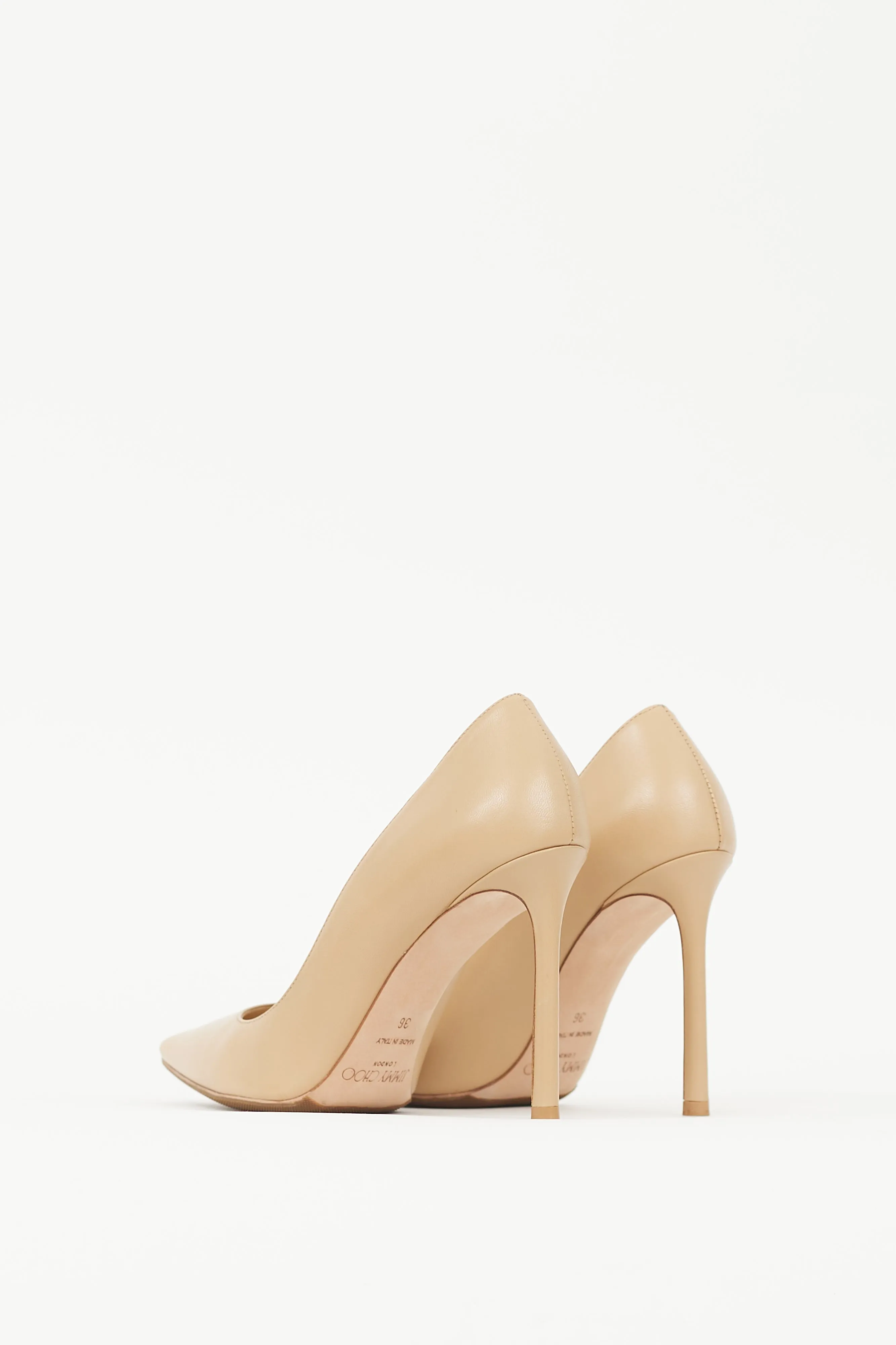 Beige Leather Romy Heel