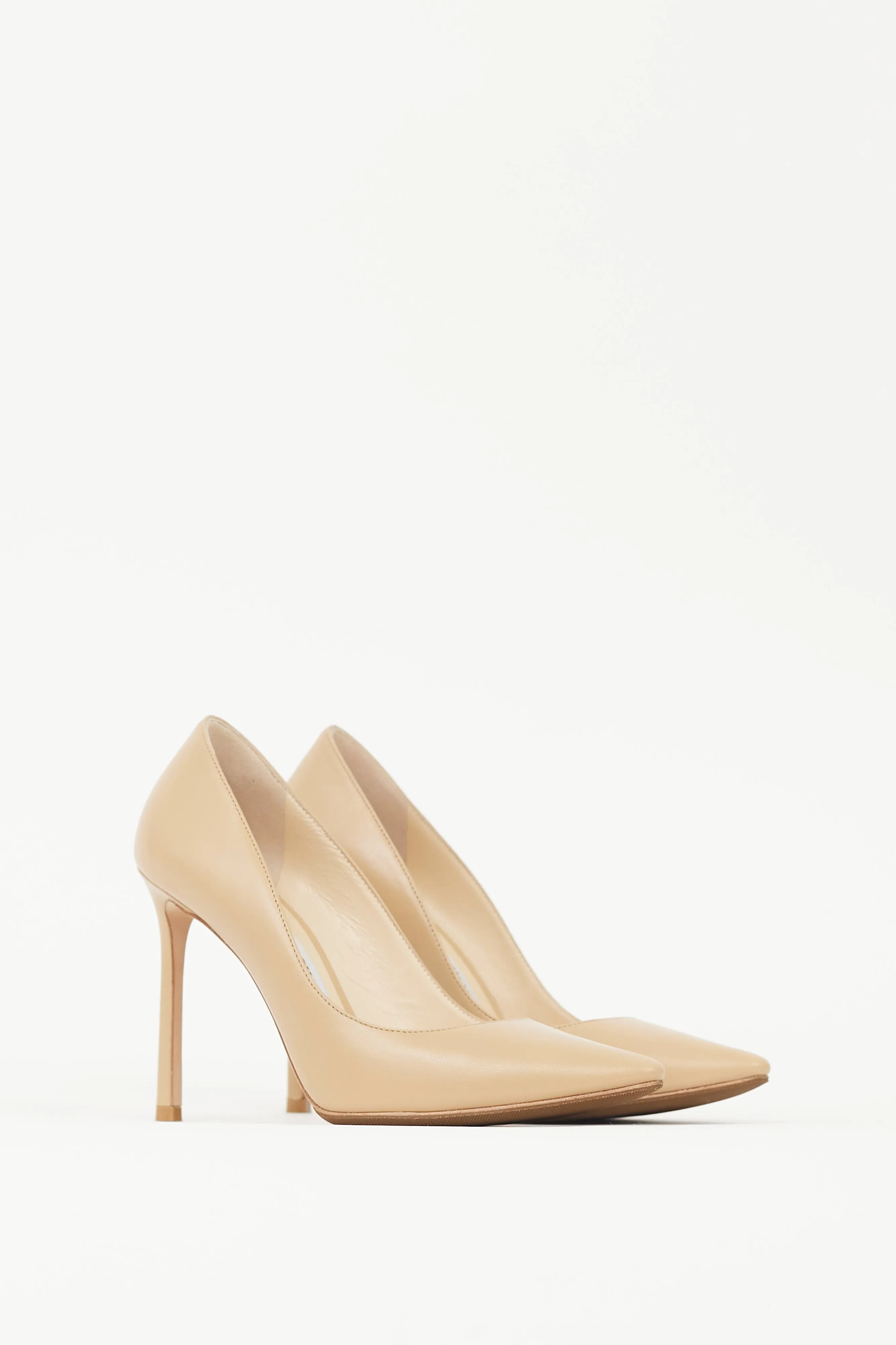 Beige Leather Romy Heel
