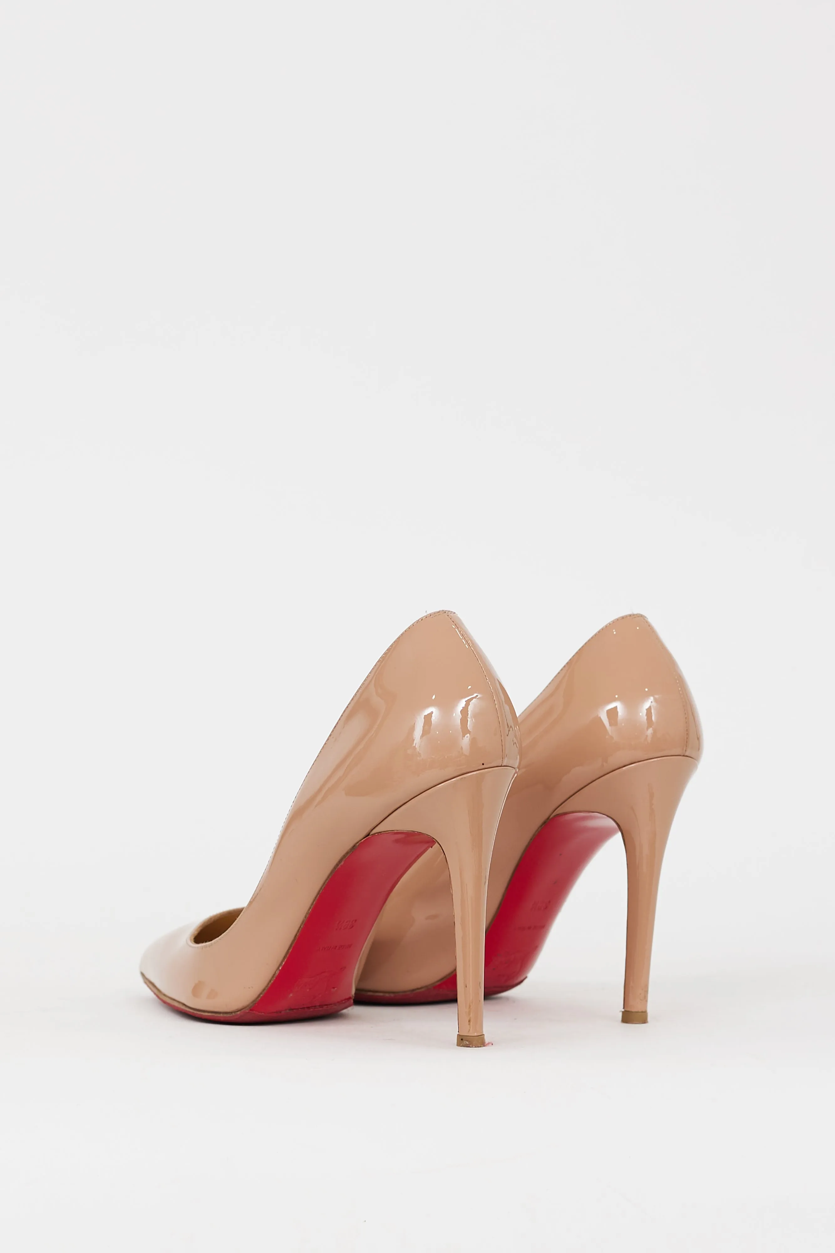 Beige Patent Leather Pigalle 110 Pump