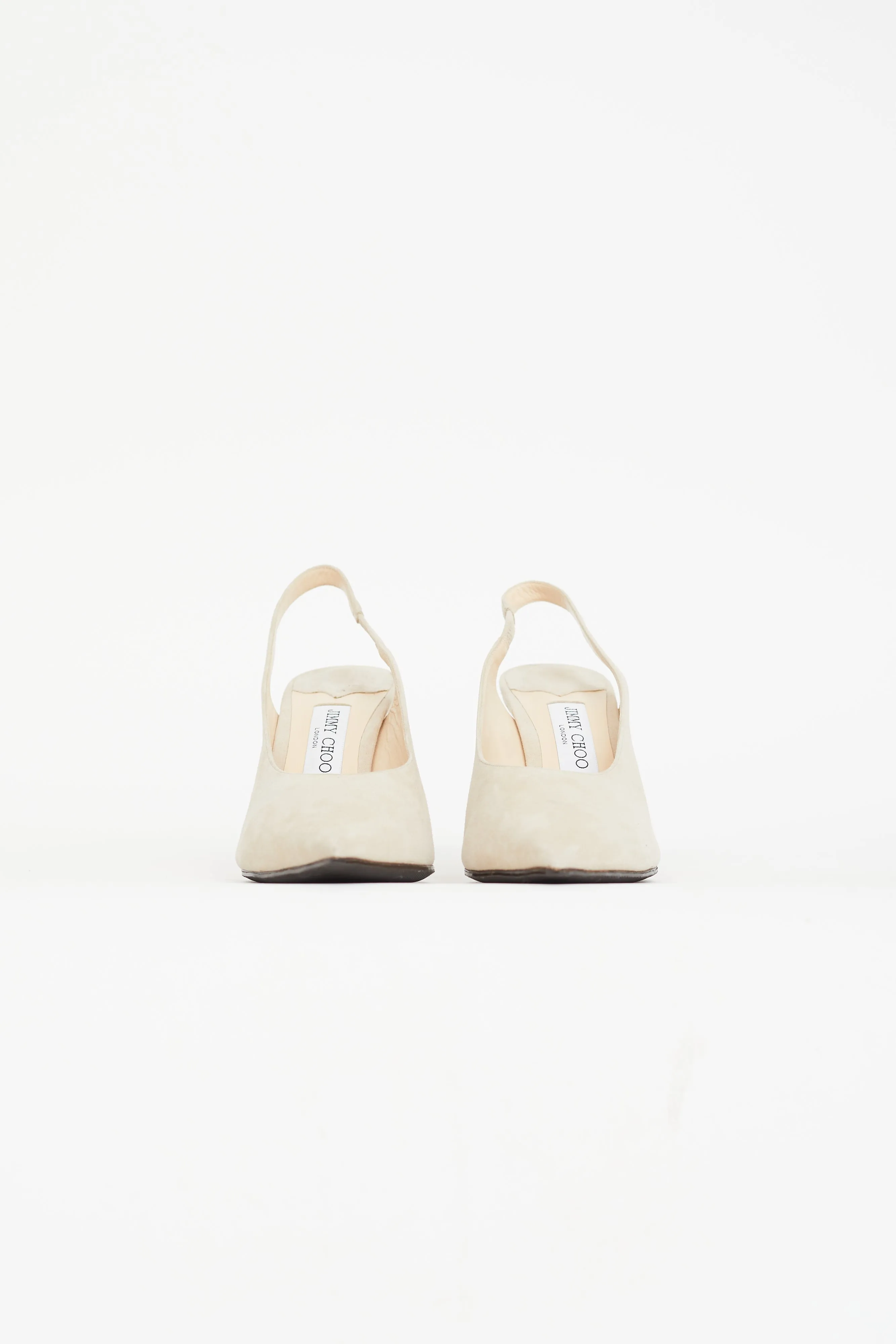 Beige Suede Ivy 85 Slingback Pump