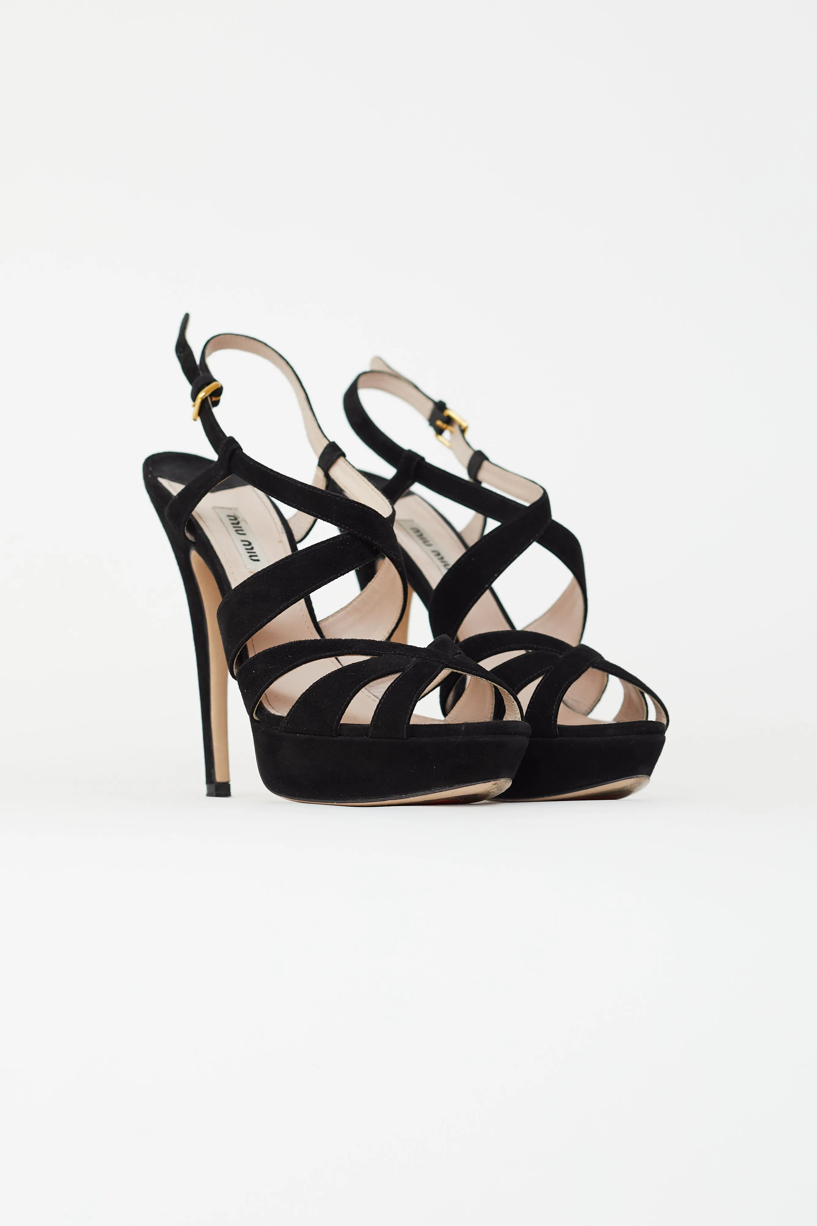 Black Suede Strappy Heel