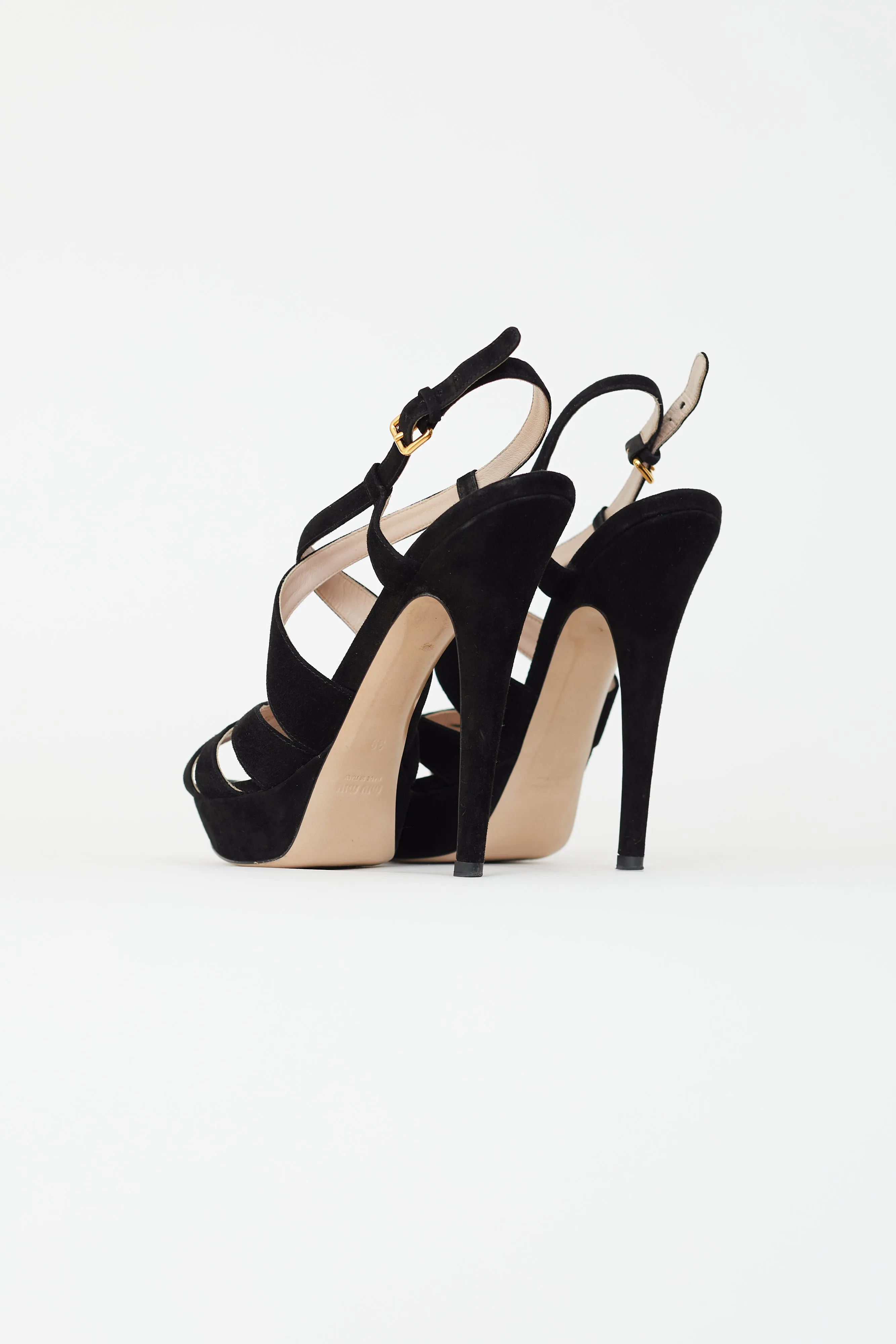 Black Suede Strappy Heel