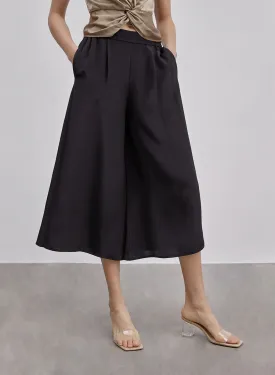 Black Trimmed Flared Trouser