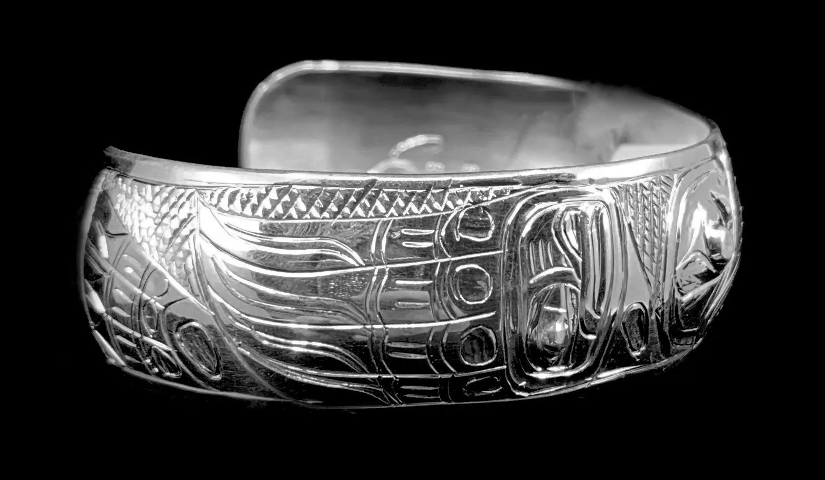 Bracelet- G. Chilton, Silver, 3/4", Spreadwing Eagle