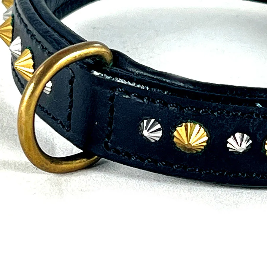 Brass & Nickel Cone-Shaped Stud Collar, 13”-16”