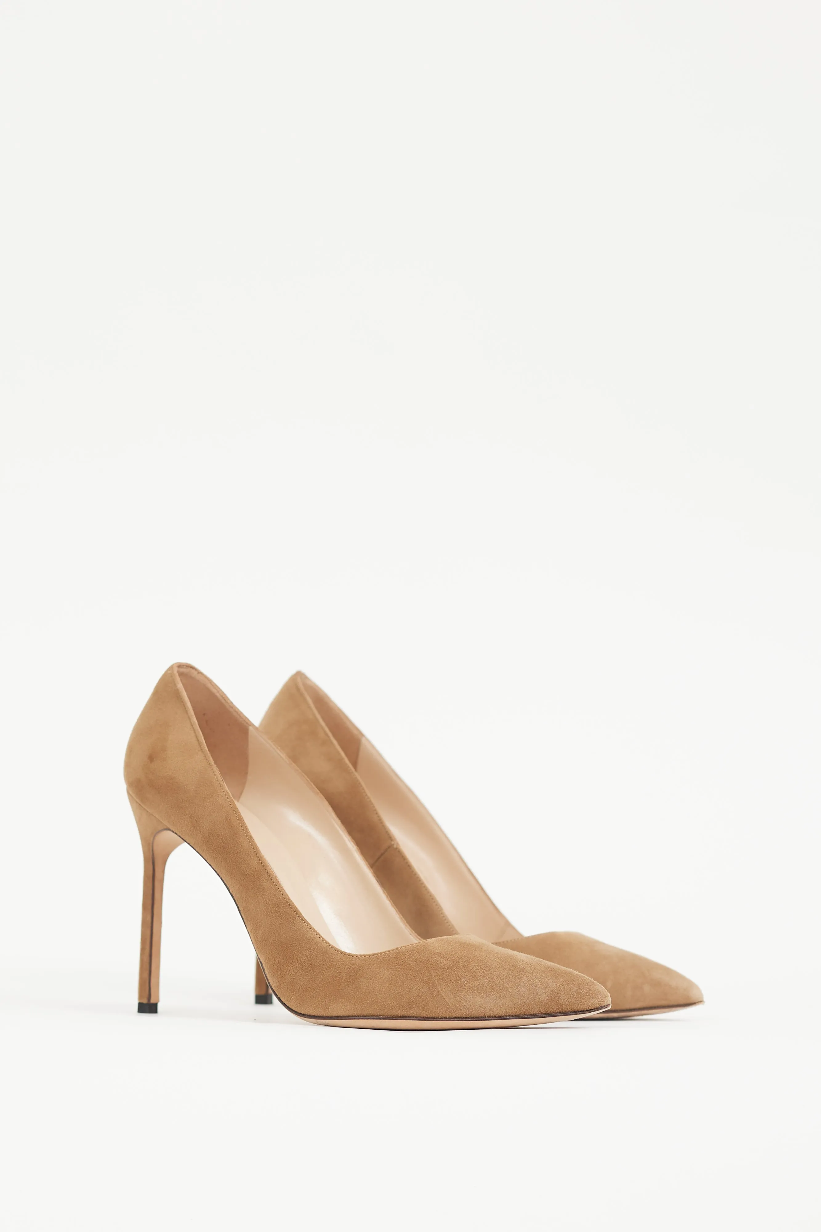 Brown Suede BB Pointed Heel