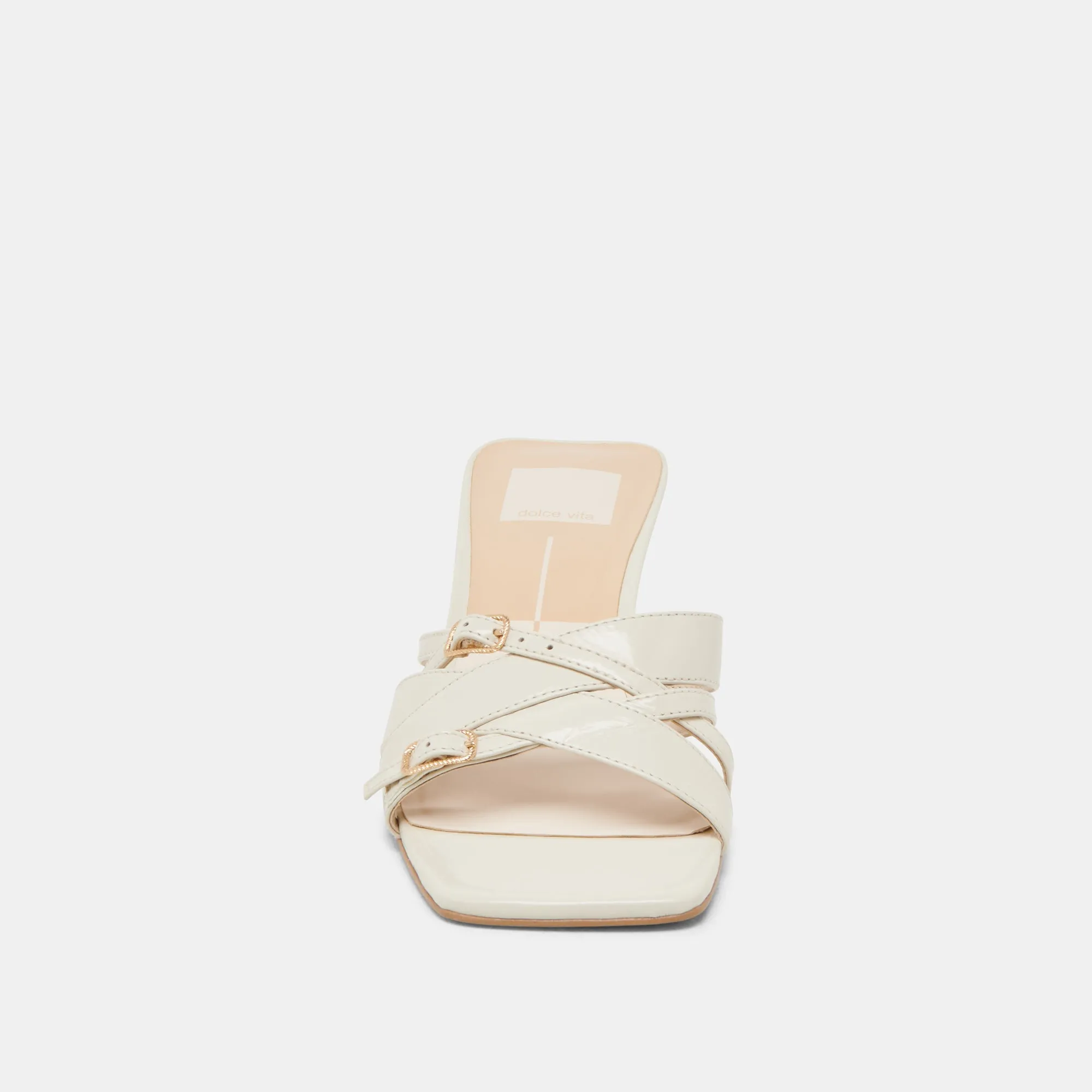 BRYANT HEELS IVORY CRINKLE PATENT