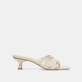 BRYANT HEELS IVORY CRINKLE PATENT