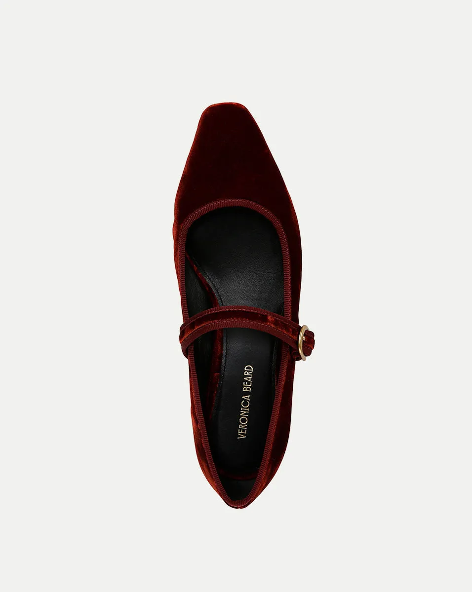 Cade Velvet Mary Jane Ballet Pump