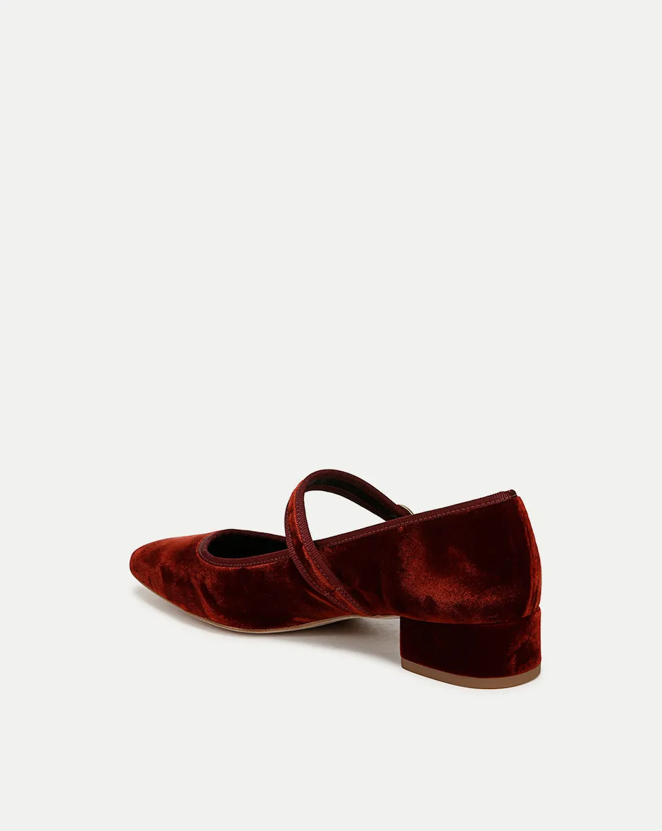 Cade Velvet Mary Jane Ballet Pump