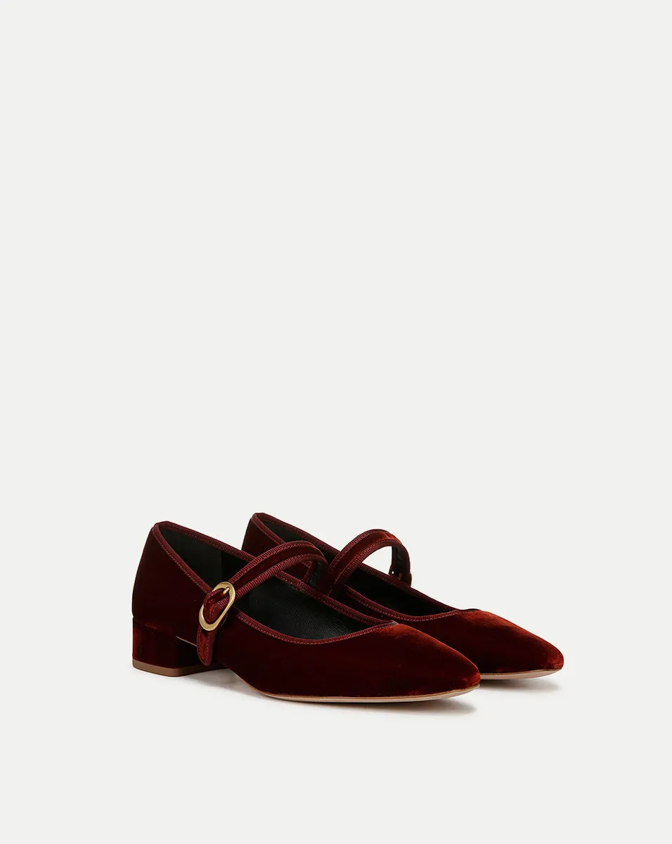 Cade Velvet Mary Jane Ballet Pump