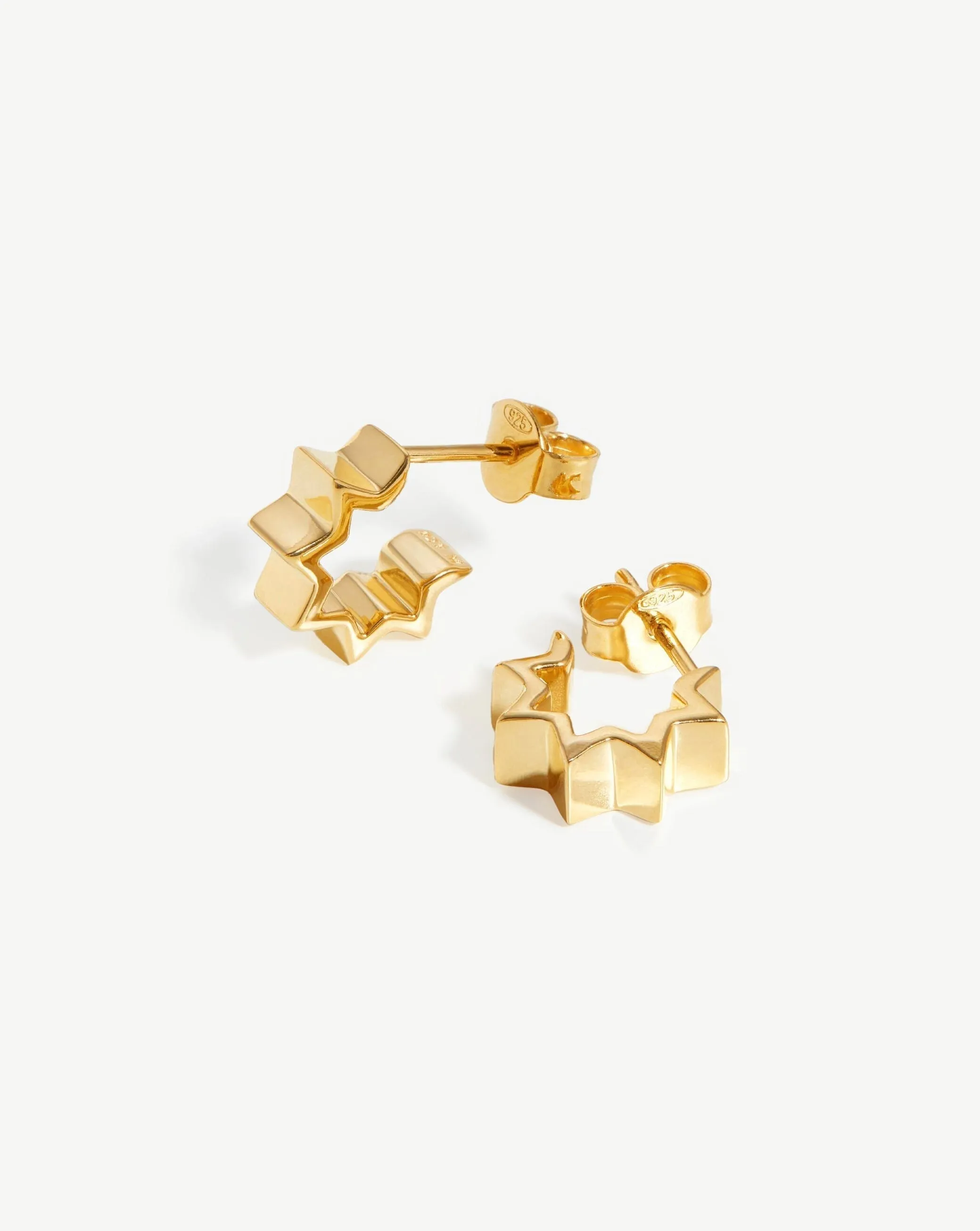 Celestial Mini Star Huggies | 18ct Gold Vermeil