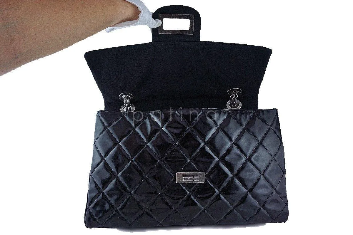 Chanel Black 19in. Black Gigantic Jumbo XXL Reissue Flap Bag