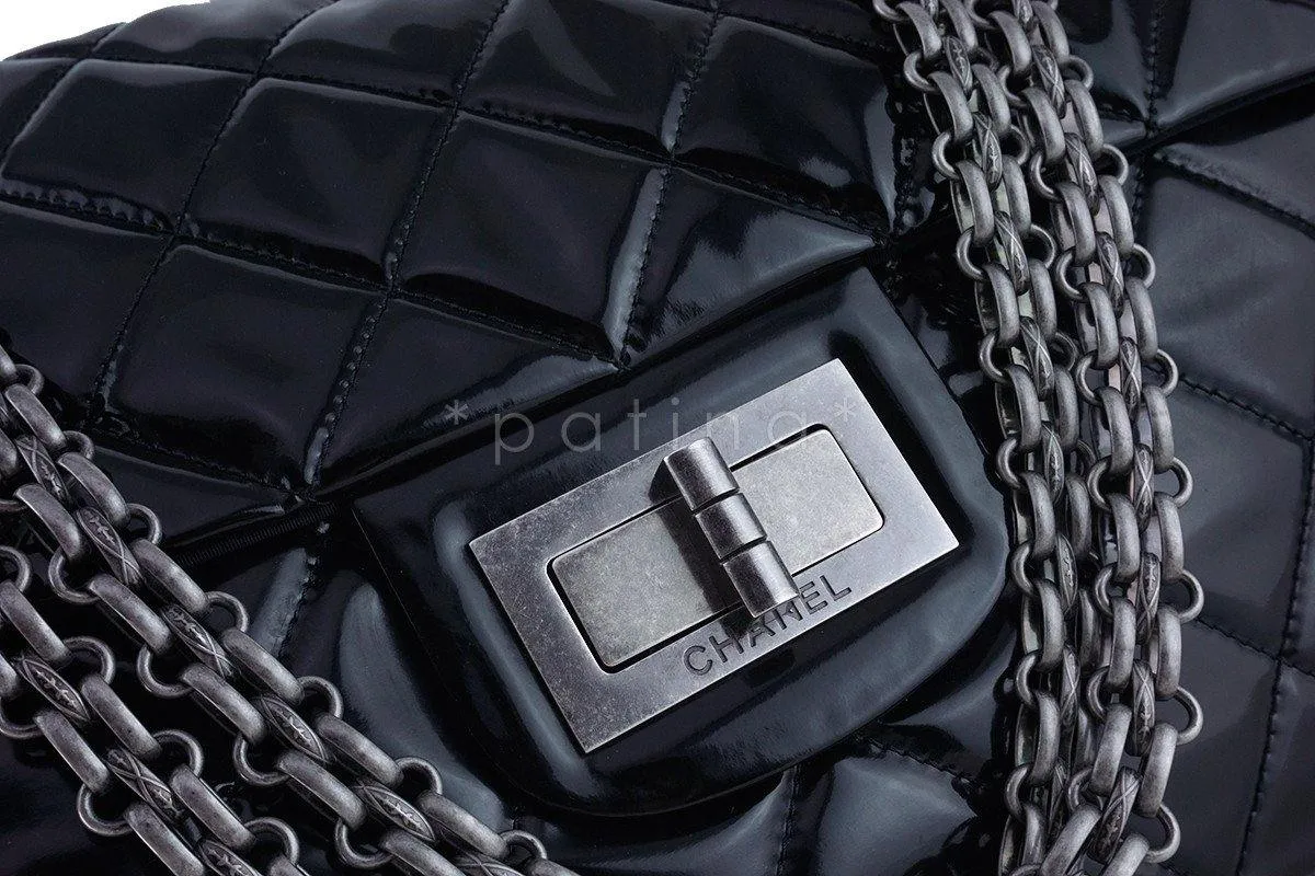 Chanel Black 19in. Black Gigantic Jumbo XXL Reissue Flap Bag