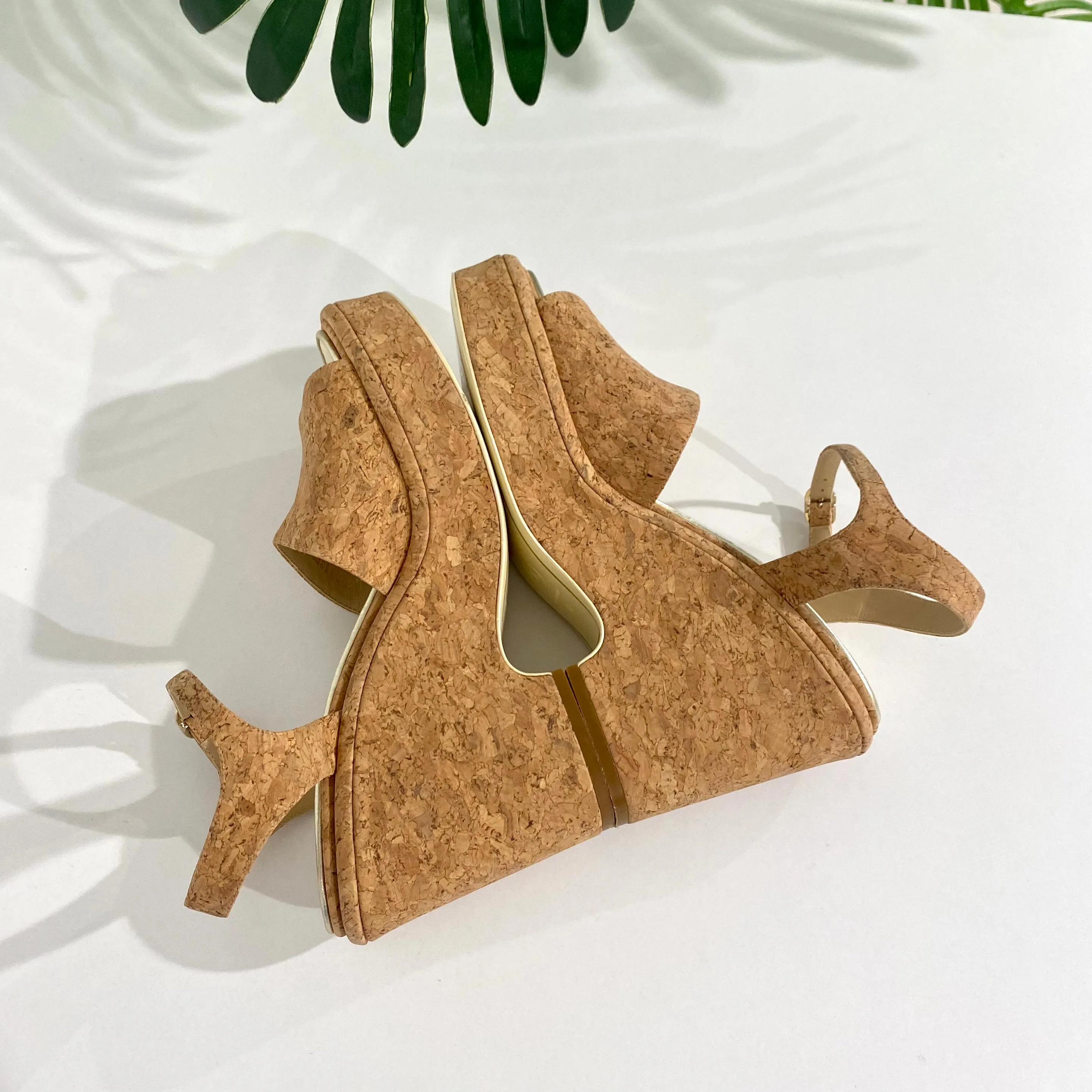 Chanel Cork Platform Sandals