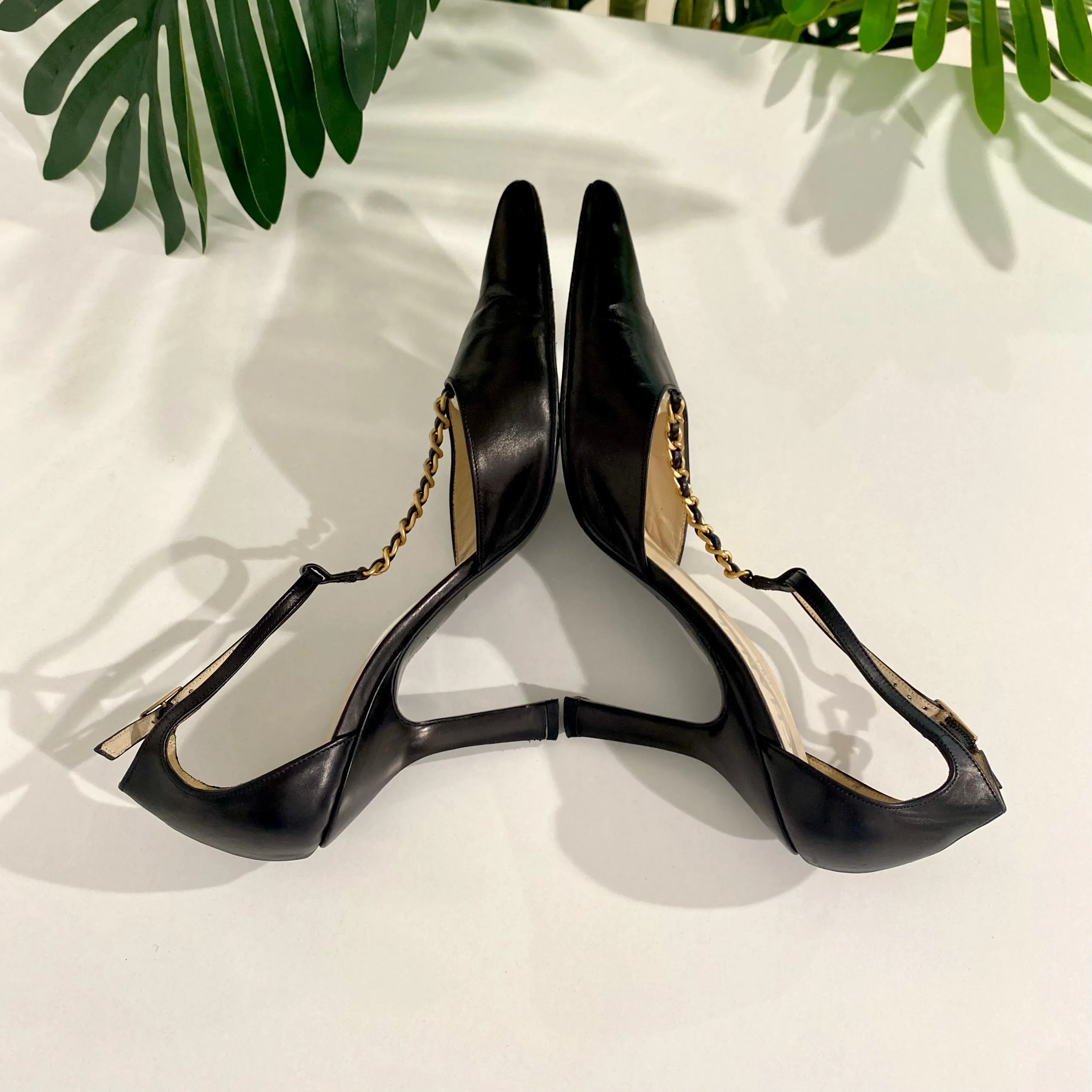 Chanel Vintage Chain Strap Heels