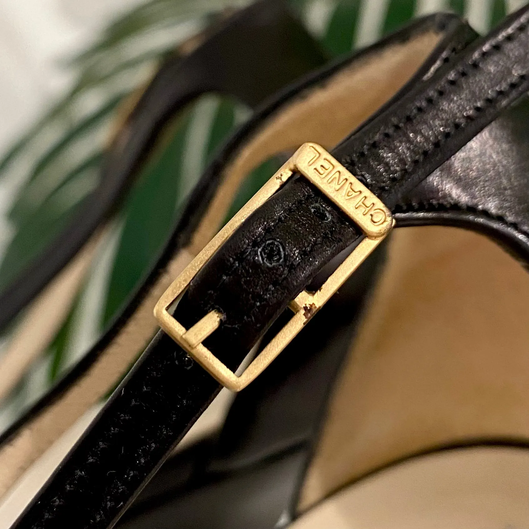 Chanel Vintage Chain Strap Heels
