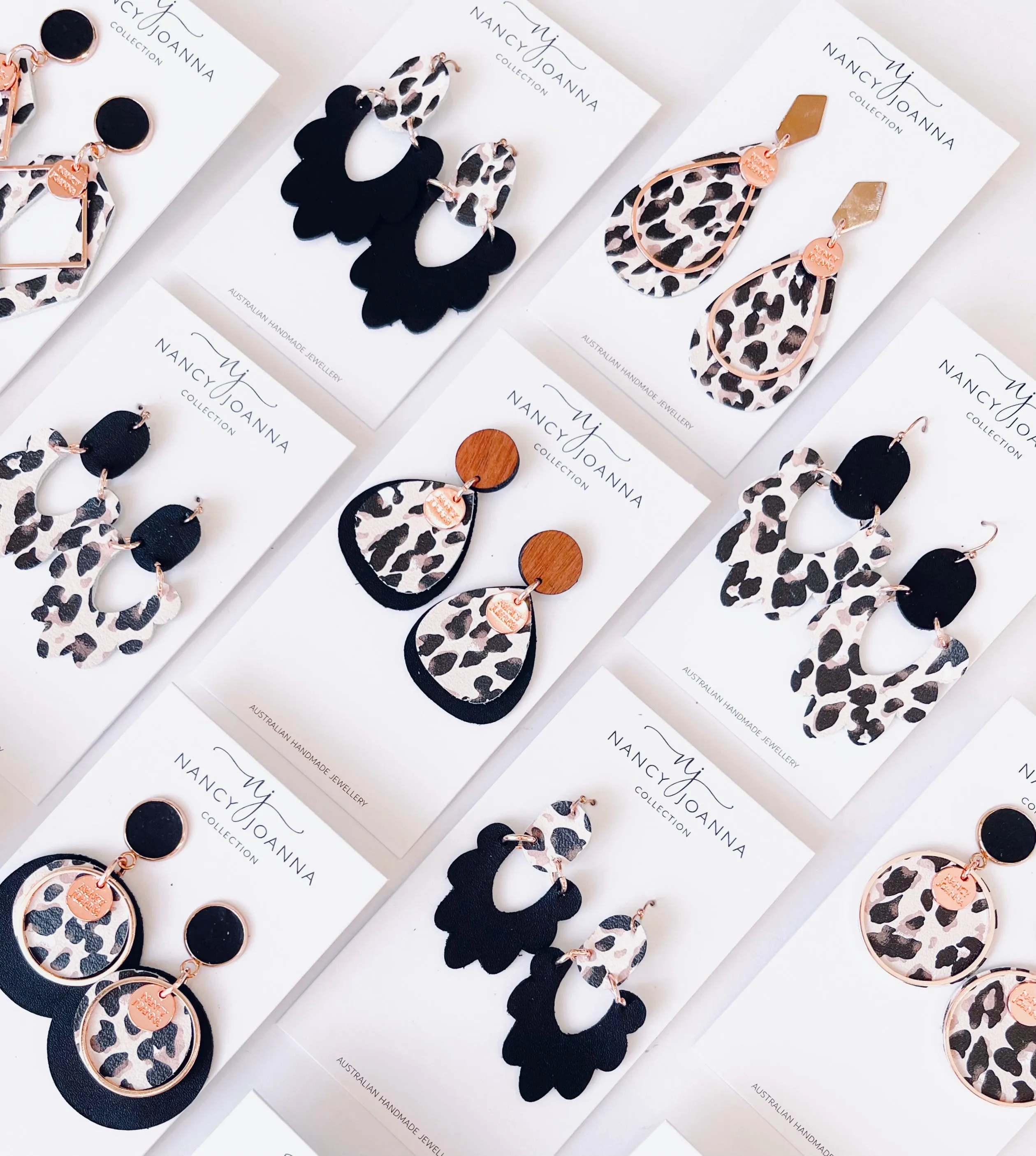 Cheetah Print Leather Studs