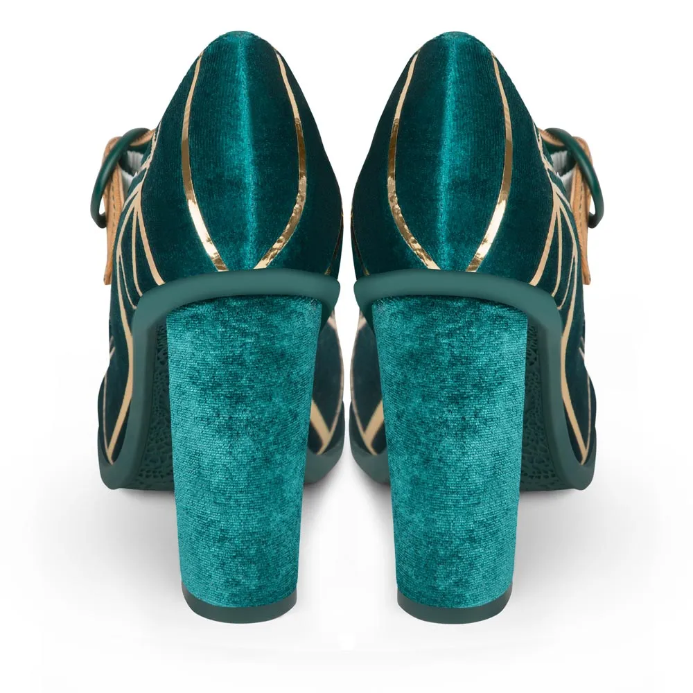 Chocolaticas® High Heels Peacock Women's Mary Jane Pump