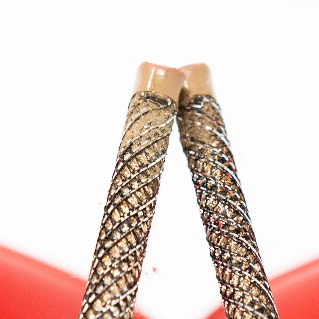 Christian Louboutin Silver Anjalina Glitter Spike Pumps 35