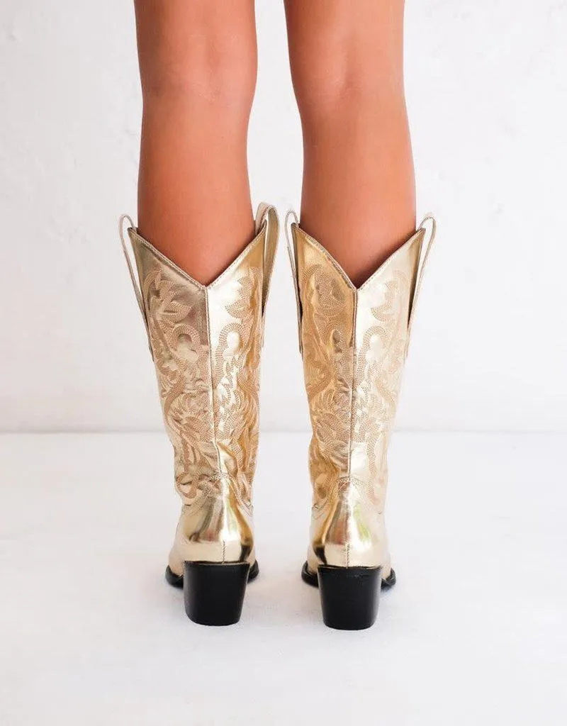 Danilo Gold Metallic Boots